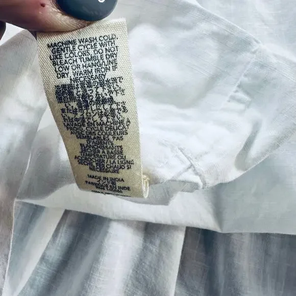 THE GREAT. Splendor Top White Puff Sleeve Cotton Size 0 / Small - Picture 9 of 9